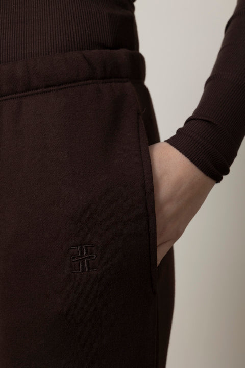 Bukse - Oversized Wide Leg Sweatpant Espresso