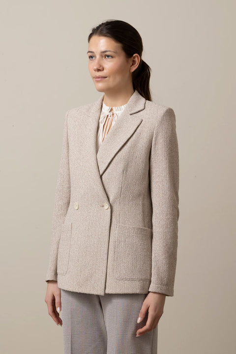 Blazer - Shoulder Pads Bicolour Frisé White/Beige