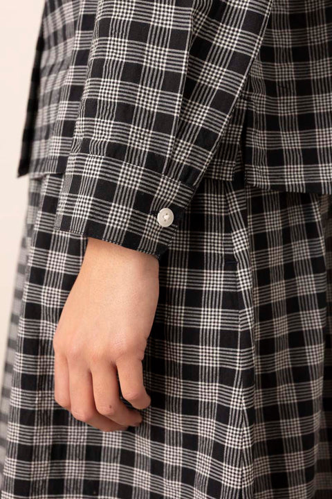 Skjorte - Ollie Binding Check Black/Ecru