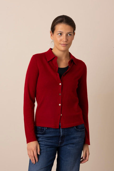 Cardigan - Elle Shirt Ruby