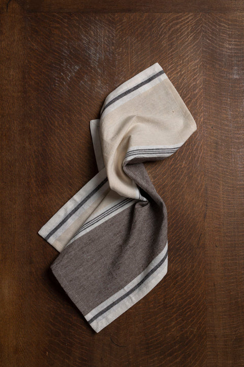 Kjøkkenhåndkle - Lin/Bomull Natur/Brun