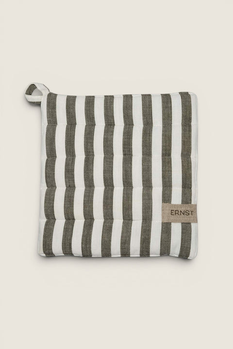 Gryteklut - Salvie/Hvit Bred Stripe