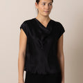 Bluse - Cowl NK Cap SLV Blouse Black