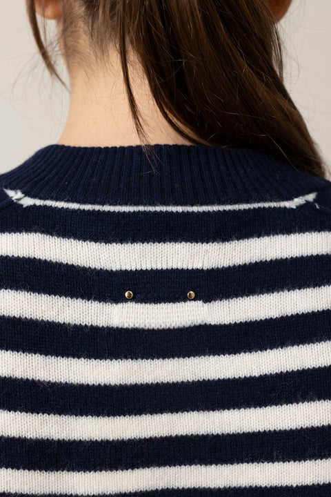 Cardigan - Gretel Ecru/Marine