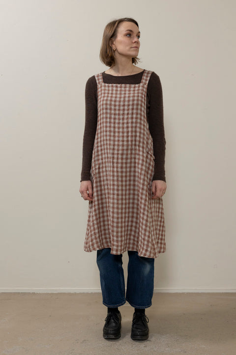 Forkle - Japanese Apron Cappuccino Gingham