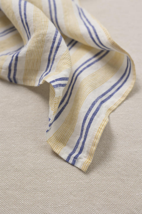 Kjøkkenhåndkle - 55x80cm Yellow Blue Stripe