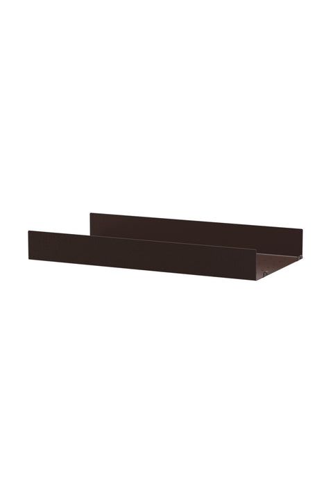 Hylleplate - Metall Høy kant 58x30 Mørkebrun