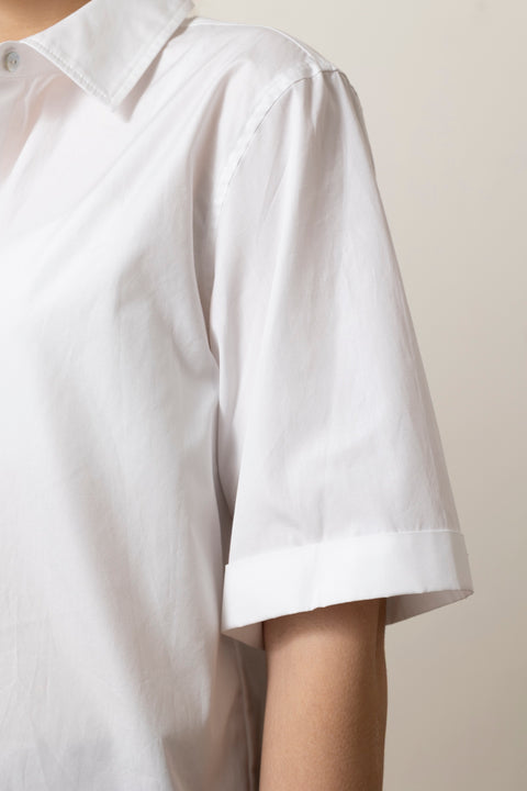 Skjorte - Scallop Detail S/S Shirt White