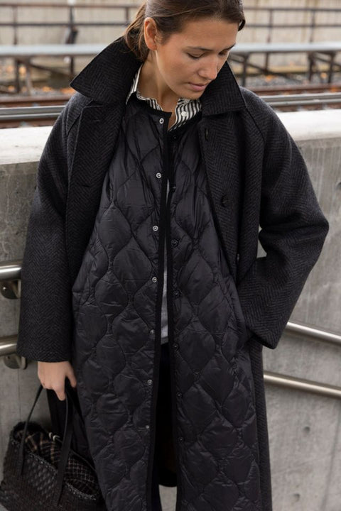 Jakke - Military Long Down Jacket Black