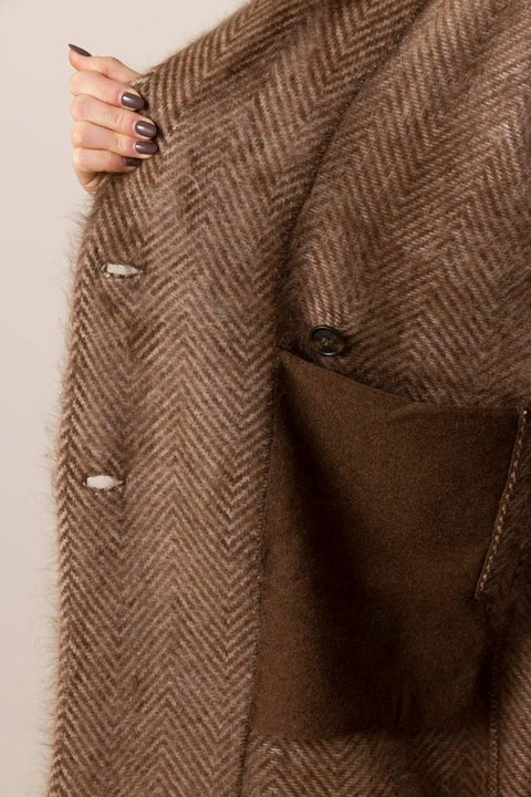 Jakke - Grizzly Double Breasted Coat Chestnut/Taupe