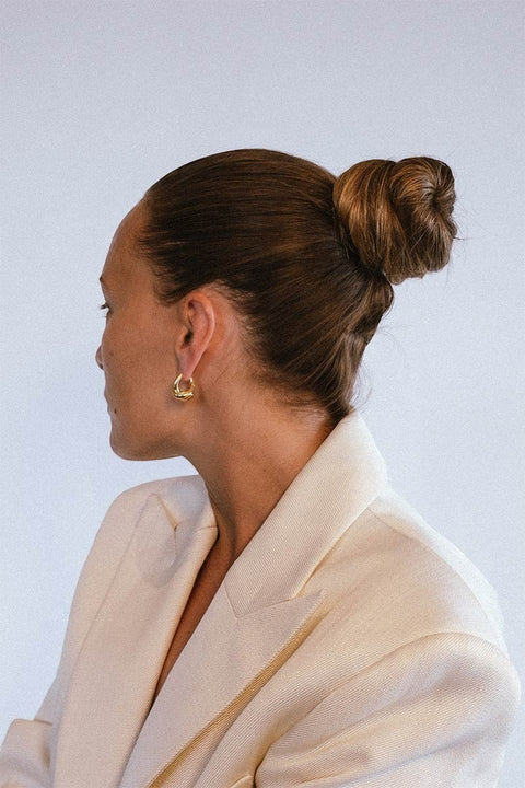 Øreringer - Rose Hoop Small Plated