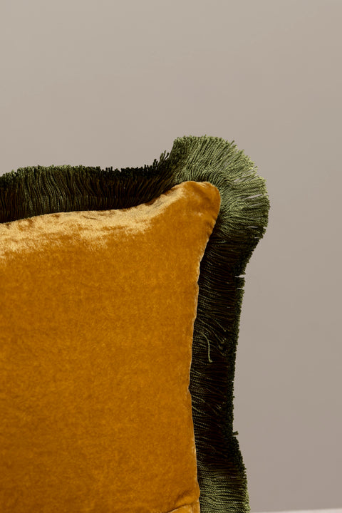 Putetrekk - Fringe 30x40cm Antique Gold/Green