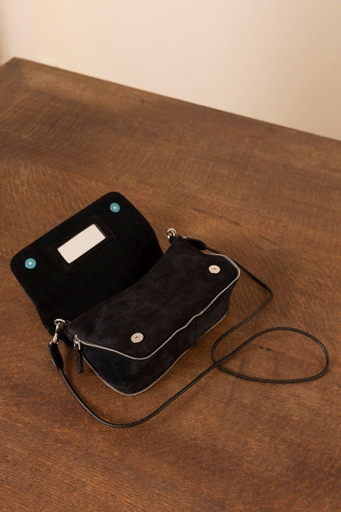 Veske - Bobi S Split Suede Noir/Noir