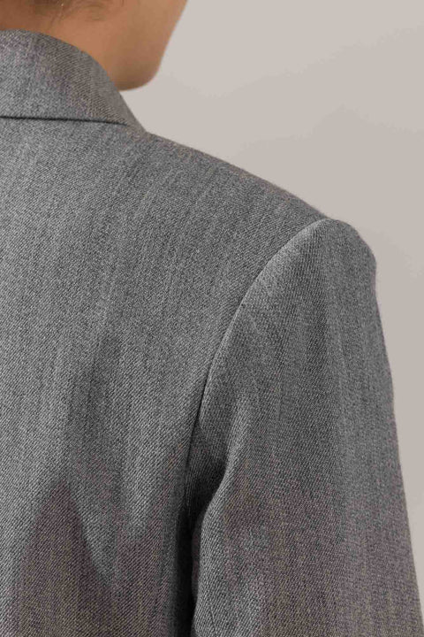 Blazer - Twill Double Breasted Stone Grey