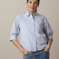 Skjorte - Lucia Stripe Poplin Shirt Baby Blue Stripe