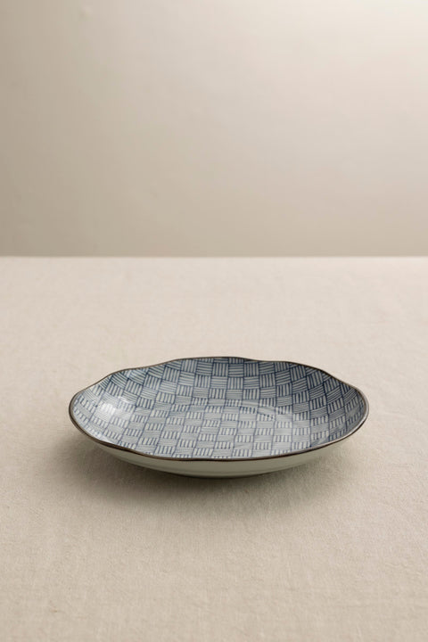 Tallerken - Japansk Keramikk NO3 Bleu