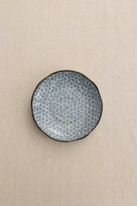 Tallerken - Japansk Keramikk NO4 Bleu