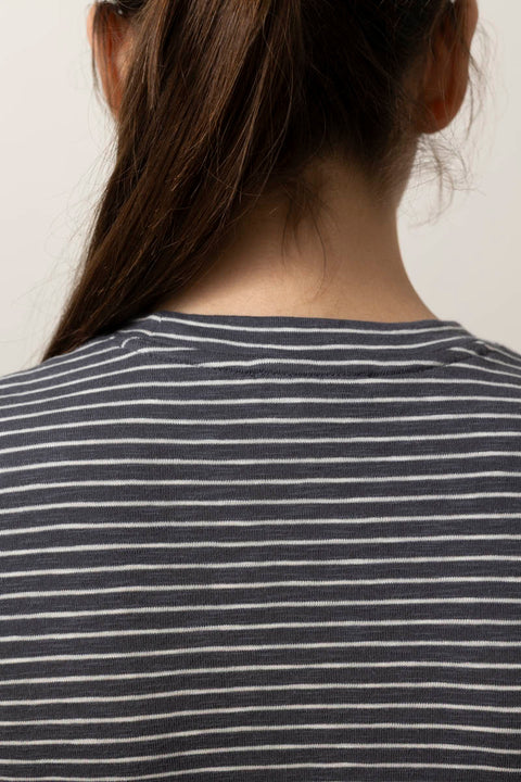 T-skjorte - Striped Elbow SLV Crew Oceana Combo