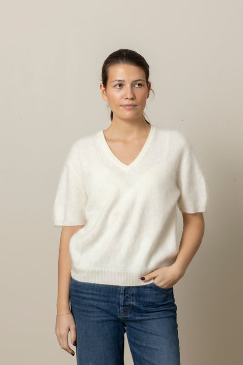 Topp - Lovisa T-Shirt Cream Brushed