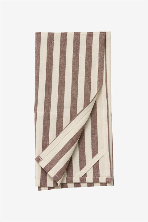 Kjøkkenhåndkle - Rafu Bordeaux/Beige