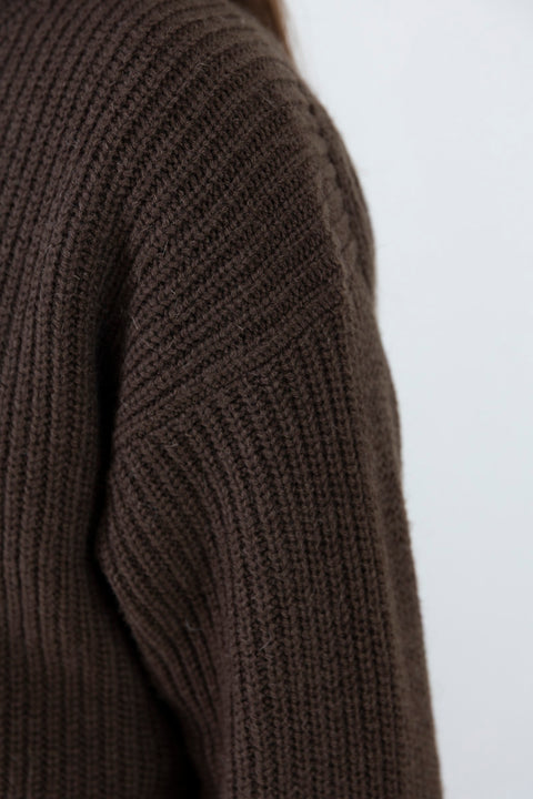 Cardigan - Bine Dark Brown