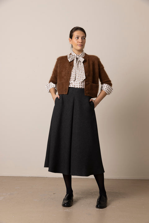 Cardigan - Fluffy Statements Coffee