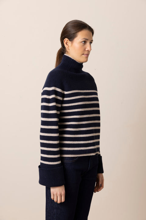 Genser - Ilaria Stripe Turtleneck