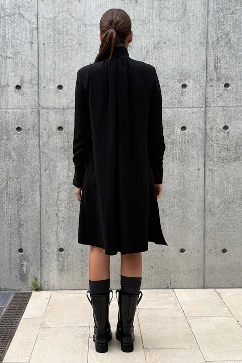 Kjole - Statement Drape Dress Black