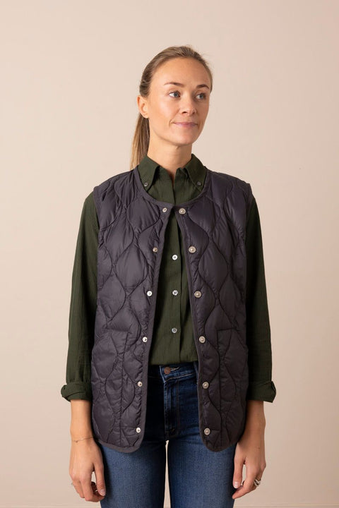 Vest - Military Crew Neck Down Vest Dark Charcoal