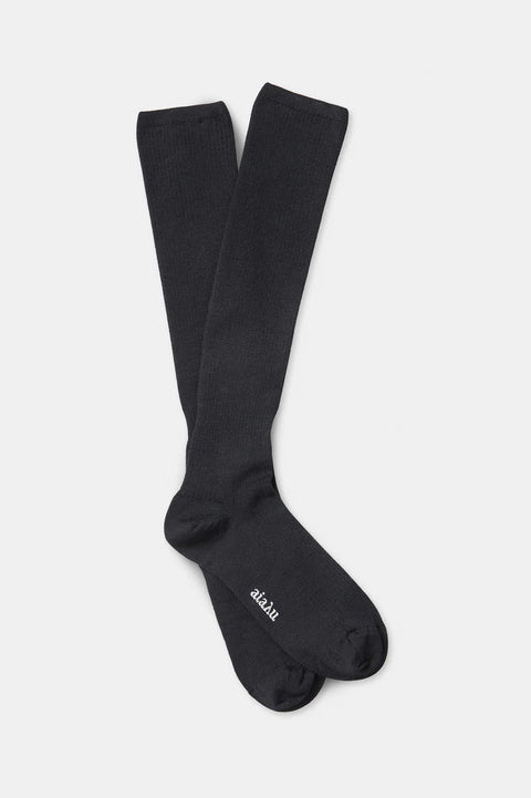 Sokker - Wool Knee Socks Black