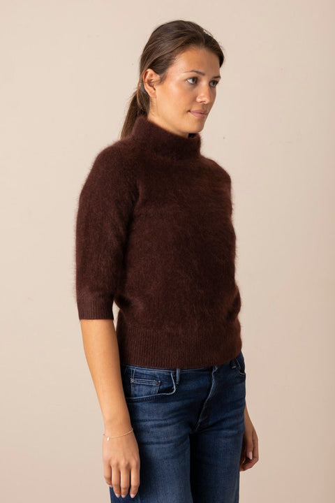 Genser - Fluffy Statement Pullover Dark Chocolate