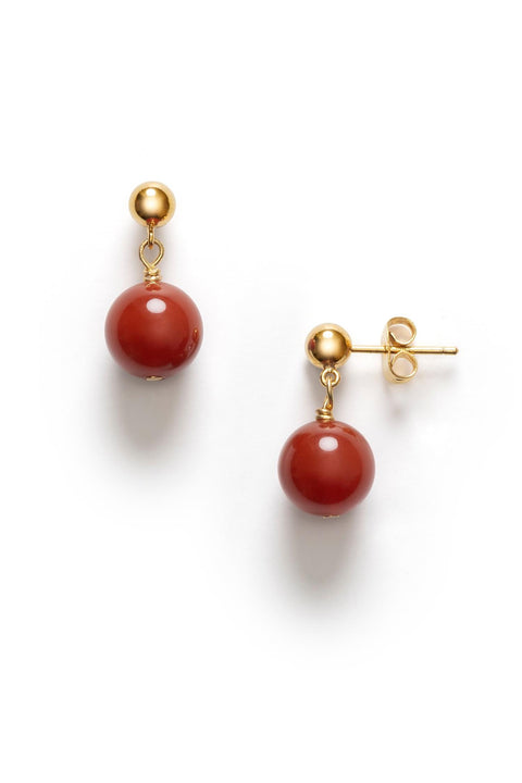 Øredobber - Float Red Jade