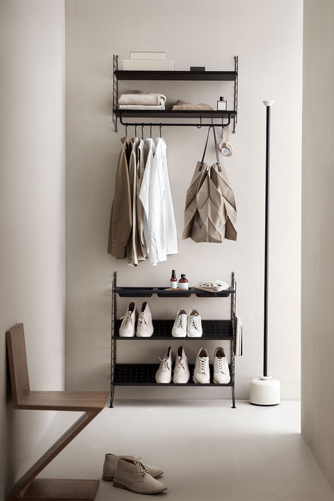 Skohylle - Metall 78x30 Beige