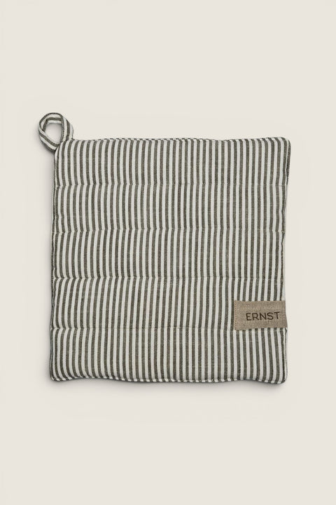 Gryteklut - Salvie/Hvit Smal Stripe