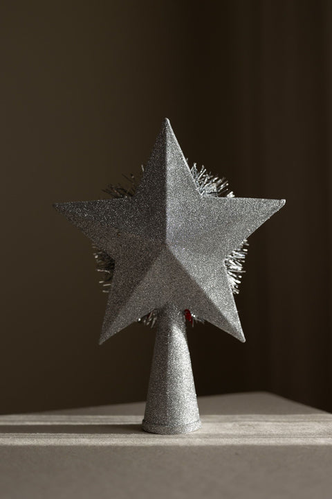 Toppstjerne - Doll Face Tree Topper Silver