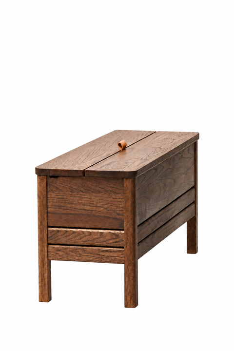 Benk - A Line Storage Bench 90 Røkt Eik