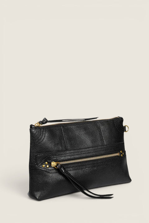 Veske - Lucky Clutch L Buffalo Noir Brass