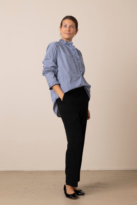 Skjorte - Agata Blue/White Stripe