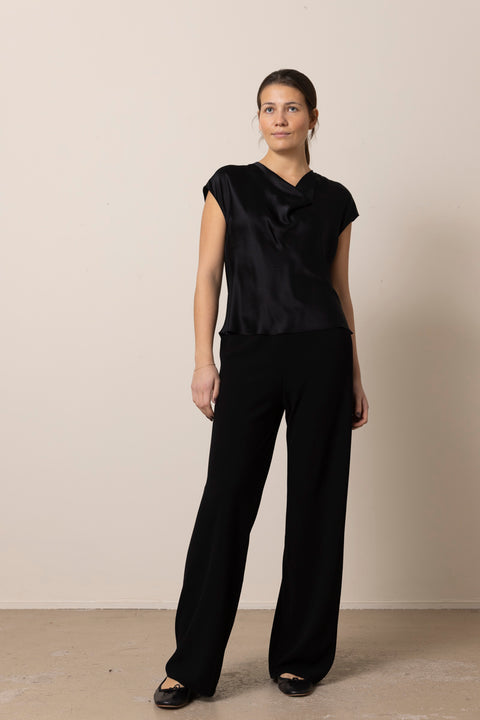 Bluse - Cowl NK Cap SLV Blouse Black