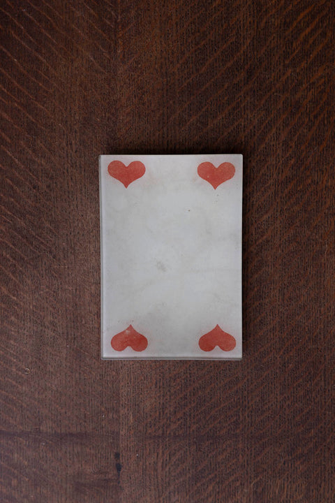 Glassfat - Decoupage 4 of Hearts