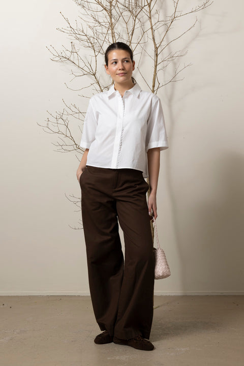 Bukse - Mid Rise Utility Wide Leg Pant Willow