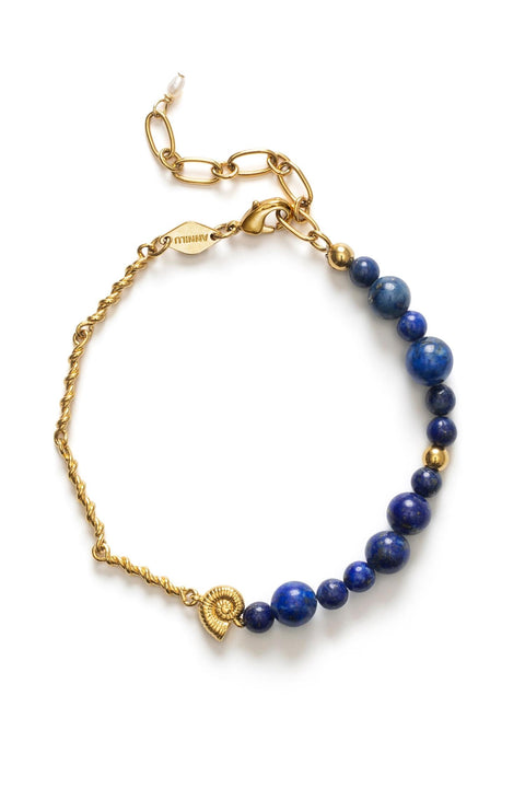 Armbånd - Deep Blue Golden Lapis