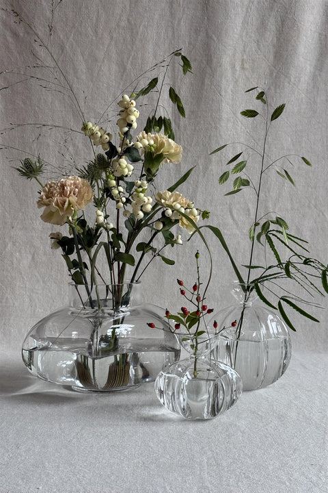 Vase - Glass H15cm Klar