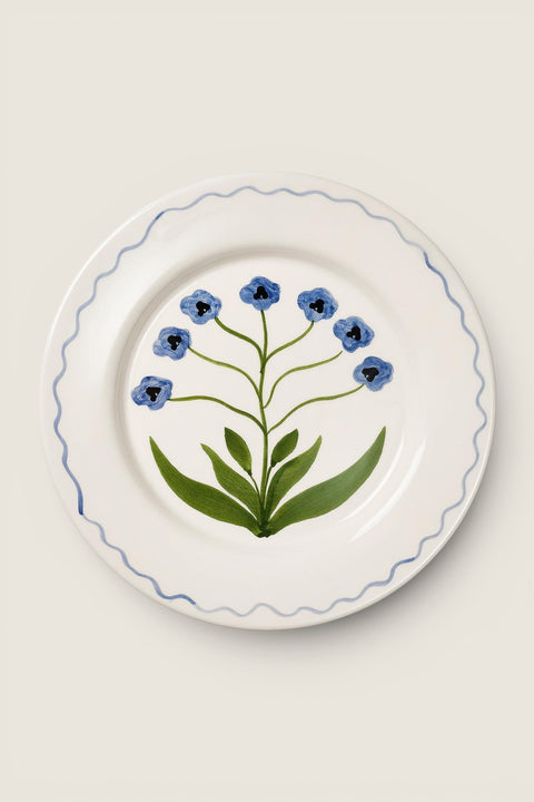 Tallerken - Pansy 28cm Blue