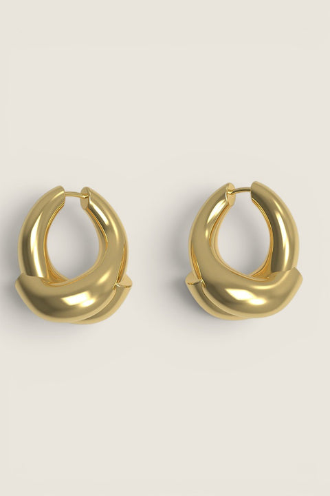 Øreringer - Rose Hoop Large Plated