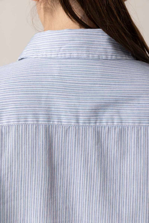 Skjorte - Nico Shirt Tiny Blue Stripe