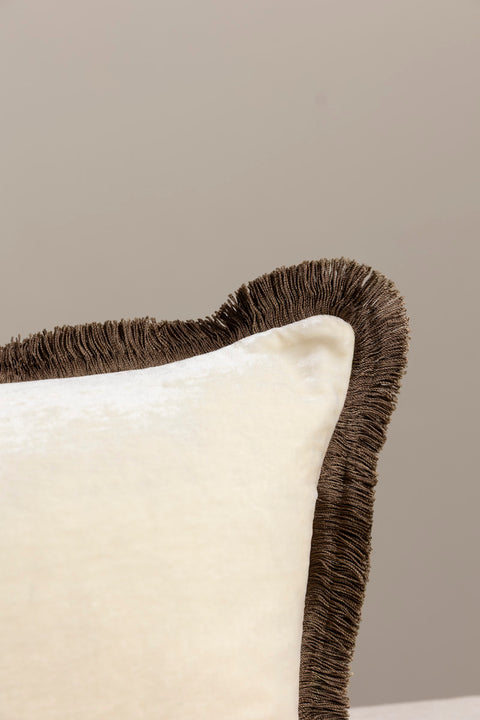 Putetrekk - Fringe 30x40cm Silver/Sandstone