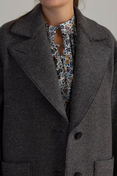 Kåpe - Greatcoat Boiled Wool Brown Grey