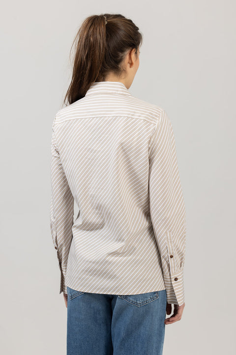 Skjorte - Sylvia Stripe Poplin Shirt