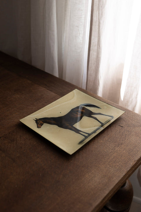 Glassfat - Decoupage Horse